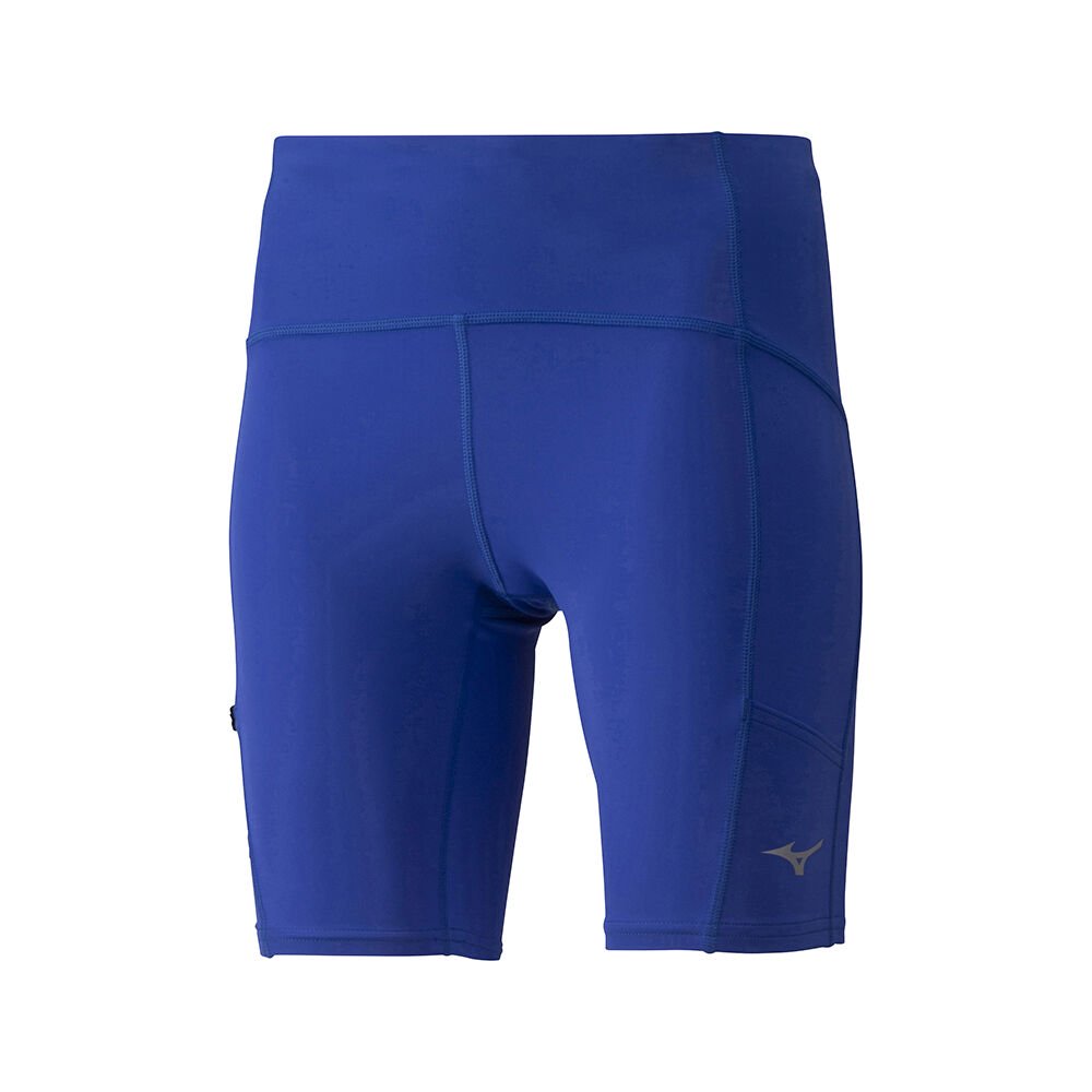 Women's Mizuno Tights Blue Core Mid Tight Apparel - J2GB020629